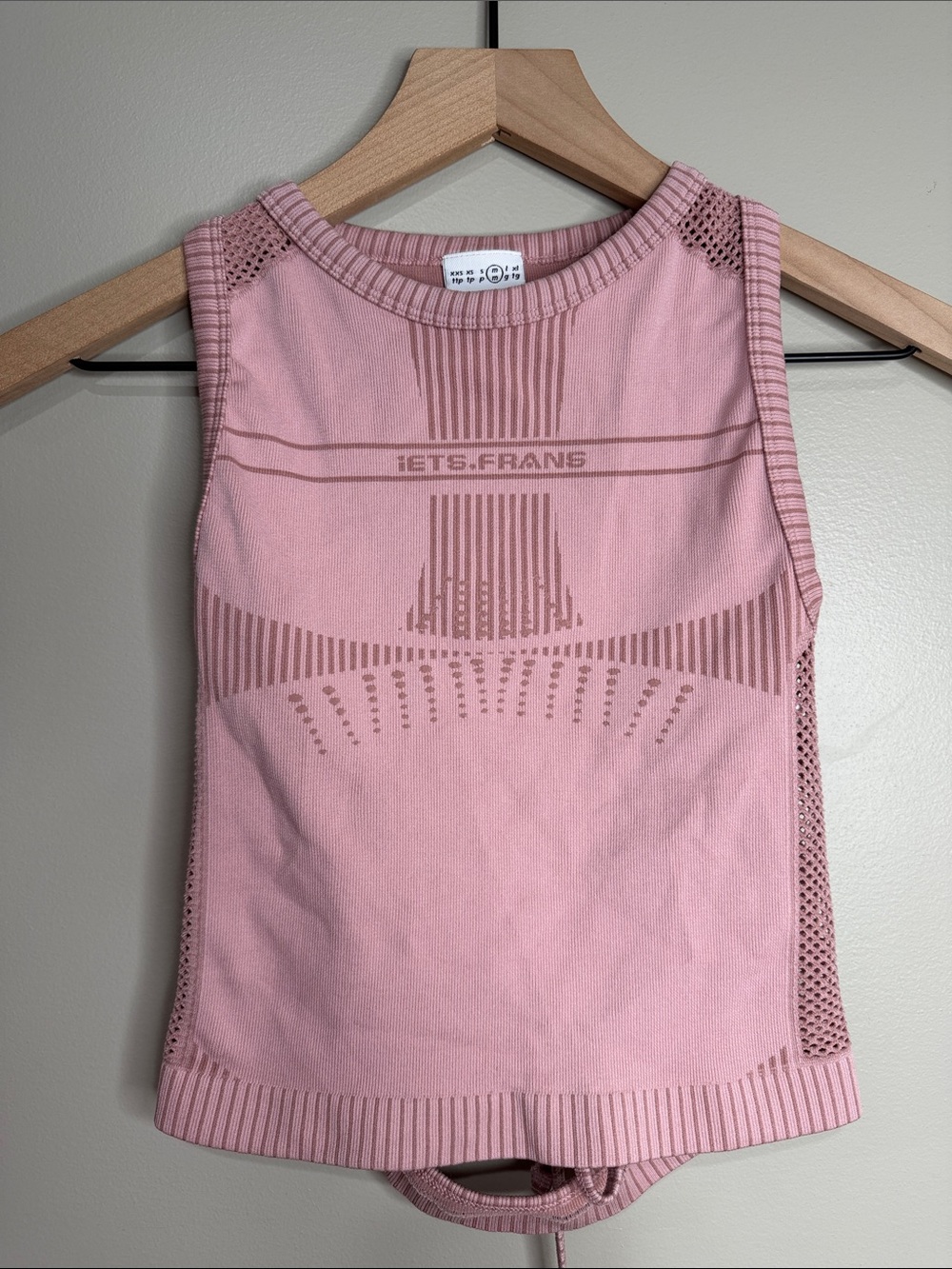 Iets Frans Pink Seamless Knit Tank Top Medium